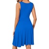 image:imageWEACZZY Womens Summer Sleeveless Casual Dresses VNeck Wrap Floral Holiday Tank Dress Flowy Beach Sundress with Pockets01 Royal Blue