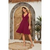 image:imageWEACZZY Womens Summer Sleeveless Casual Dresses VNeck Wrap Floral Holiday Tank Dress Flowy Beach Sundress with Pockets01 Wine Red