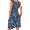image:imageWEACZZY Womens Summer Sleeveless Casual Dresses VNeck Wrap Floral Holiday Tank Dress Flowy Beach Sundress with PocketsBlue Plum