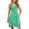 image:imageWEACZZY Womens Summer Sleeveless Casual Dresses VNeck Wrap Floral Holiday Tank Dress Flowy Beach Sundress with PocketsMint Green