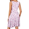 image:imageWEACZZY Womens Summer Sleeveless Casual Dresses VNeck Wrap Floral Holiday Tank Dress Flowy Beach Sundress with PocketsPink Floral