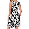 image:imageWEACZZY Womens Summer Sleeveless Casual Dresses VNeck Wrap Floral Holiday Tank Dress Flowy Beach Sundress with PocketsSketch White Black