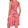 image:imageWEACZZY Womens Summer Sleeveless Casual Dresses VNeck Wrap Floral Holiday Tank Dress Flowy Beach Sundress with PocketsSugar Pink