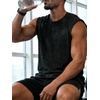 image:imageCHICGAL Mens Tank Tops Summer Sleeveless Muscle Shirts Cotton Loose Fit Tee ShirtsBlack