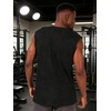 image:imageCHICGAL Mens Tank Tops Summer Sleeveless Muscle Shirts Cotton Loose Fit Tee ShirtsBlack