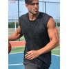 image:imageCHICGAL Mens Tank Tops Summer Sleeveless Muscle Shirts Cotton Loose Fit Tee ShirtsBlack