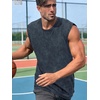 image:imageCHICGAL Mens Tank Tops Summer Sleeveless Muscle Shirts Cotton Loose Fit Tee ShirtsBlue