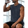 image:imageCHICGAL Mens Tank Tops Summer Sleeveless Muscle Shirts Cotton Loose Fit Tee ShirtsBlue