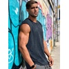 image:imageCHICGAL Mens Tank Tops Summer Sleeveless Muscle Shirts Cotton Loose Fit Tee ShirtsBlue
