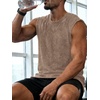image:imageCHICGAL Mens Tank Tops Summer Sleeveless Muscle Shirts Cotton Loose Fit Tee ShirtsCoffee