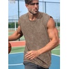 image:imageCHICGAL Mens Tank Tops Summer Sleeveless Muscle Shirts Cotton Loose Fit Tee ShirtsCoffee
