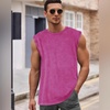 image:imageCHICGAL Mens Tank Tops Summer Sleeveless Muscle Shirts Cotton Loose Fit Tee ShirtsRose Pink