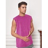 image:imageCHICGAL Mens Tank Tops Summer Sleeveless Muscle Shirts Cotton Loose Fit Tee ShirtsRose Pink
