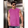 image:imageCHICGAL Mens Tank Tops Summer Sleeveless Muscle Shirts Cotton Loose Fit Tee ShirtsRose Pink