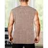 image:imageCHICGAL Mens Tank Tops Summer Sleeveless Muscle Shirts Cotton Loose Fit Tee ShirtsWashed Khaki