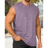image:imageCHICGAL Mens Tank Tops Summer Sleeveless Muscle Shirts Cotton Loose Fit Tee ShirtsWashed Lavender