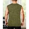 image:imageCHICGAL Mens Tank Tops Summer Sleeveless Muscle Shirts Cotton Loose Fit Tee ShirtsWashed Olive