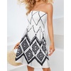 image:imageCHICGAL Summer Dresses for Women Beach Cover Ups Strapless Boho Floral Print Sundress 2026Adeline White