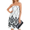 image:imageCHICGAL Summer Dresses for Women Beach Cover Ups Strapless Boho Floral Print Sundress 2026Adeline White