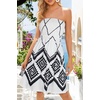 image:imageCHICGAL Summer Dresses for Women Beach Cover Ups Strapless Boho Floral Print Sundress 2026Adeline White
