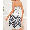 image:imageCHICGAL Summer Dresses for Women Beach Cover Ups Strapless Boho Floral Print Sundress 2026Adeline White