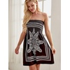 image:imageCHICGAL Summer Dresses for Women Beach Cover Ups Strapless Boho Floral Print Sundress 2026Black Print