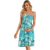 image:imageCHICGAL Summer Dresses for Women Beach Cover Ups Strapless Boho Floral Print Sundress 2026Blue Green Tiedye
