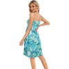 image:imageCHICGAL Summer Dresses for Women Beach Cover Ups Strapless Boho Floral Print Sundress 2026Blue Green Tiedye
