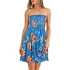 image:imageCHICGAL Summer Dresses for Women Beach Cover Ups Strapless Boho Floral Print Sundress 2026Blue Sun Flowers