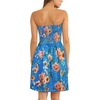 image:imageCHICGAL Summer Dresses for Women Beach Cover Ups Strapless Boho Floral Print Sundress 2026Blue Sun Flowers