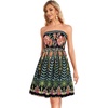 image:imageCHICGAL Summer Dresses for Women Beach Cover Ups Strapless Boho Floral Print Sundress 2026Boho Green Tree