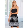 image:imageCHICGAL Summer Dresses for Women Beach Cover Ups Strapless Boho Floral Print Sundress 2026Boho Midnight Floral Print
