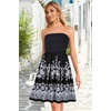 image:imageCHICGAL Summer Dresses for Women Beach Cover Ups Strapless Boho Floral Print Sundress 2026Boho Midnight Floral Print