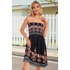 image:imageCHICGAL Summer Dresses for Women Beach Cover Ups Strapless Boho Floral Print Sundress 2026Boho Red Floral Print