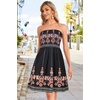 image:imageCHICGAL Summer Dresses for Women Beach Cover Ups Strapless Boho Floral Print Sundress 2026Boho Red Floral Print