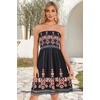 image:imageCHICGAL Summer Dresses for Women Beach Cover Ups Strapless Boho Floral Print Sundress 2026Boho Red Floral Print