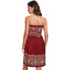 image:imageCHICGAL Summer Dresses for Women Beach Cover Ups Strapless Boho Floral Print Sundress 2026Boho Red Yellow Print
