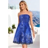 image:imageCHICGAL Summer Dresses for Women Beach Cover Ups Strapless Boho Floral Print Sundress 2026Boho Summer Blue Flower