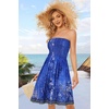 image:imageCHICGAL Summer Dresses for Women Beach Cover Ups Strapless Boho Floral Print Sundress 2026Boho Summer Blue Flower