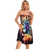 image:imageCHICGAL Summer Dresses for Women Beach Cover Ups Strapless Boho Floral Print Sundress 2026Colorful Tie Dye