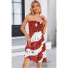 image:imageCHICGAL Summer Dresses for Women Beach Cover Ups Strapless Boho Floral Print Sundress 2026Floating Flag