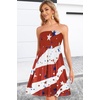 image:imageCHICGAL Summer Dresses for Women Beach Cover Ups Strapless Boho Floral Print Sundress 2026Floating Flag