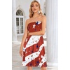 image:imageCHICGAL Summer Dresses for Women Beach Cover Ups Strapless Boho Floral Print Sundress 2026Floating Flag