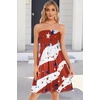 image:imageCHICGAL Summer Dresses for Women Beach Cover Ups Strapless Boho Floral Print Sundress 2026Floating Flag