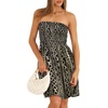 image:imageCHICGAL Summer Dresses for Women Beach Cover Ups Strapless Boho Floral Print Sundress 2026Geometric Pattern