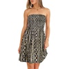 image:imageCHICGAL Summer Dresses for Women Beach Cover Ups Strapless Boho Floral Print Sundress 2026Geometric Pattern