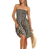 image:imageCHICGAL Summer Dresses for Women Beach Cover Ups Strapless Boho Floral Print Sundress 2026Geometric Pattern