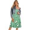 image:imageCHICGAL Summer Dresses for Women Beach Cover Ups Strapless Boho Floral Print Sundress 2026Green White Flower