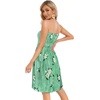 image:imageCHICGAL Summer Dresses for Women Beach Cover Ups Strapless Boho Floral Print Sundress 2026Green White Flower