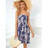image:imageCHICGAL Summer Dresses for Women Beach Cover Ups Strapless Boho Floral Print Sundress 2026Leaf Navy 02